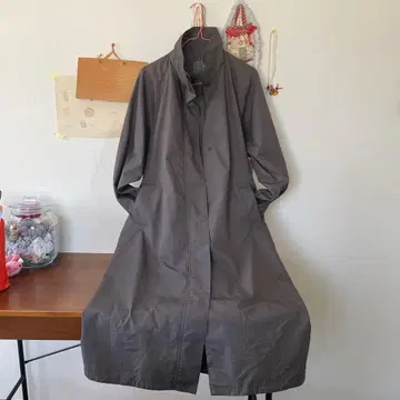 무인양품 MUJI 롱 코트 M 다크 그레이