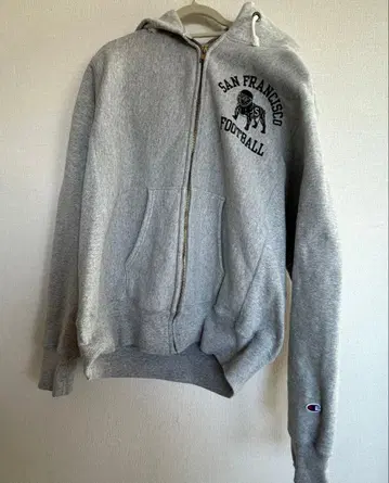 챔피온 빨간색 택 복각 USA제 샌프란시스코 풋볼 지퍼 L