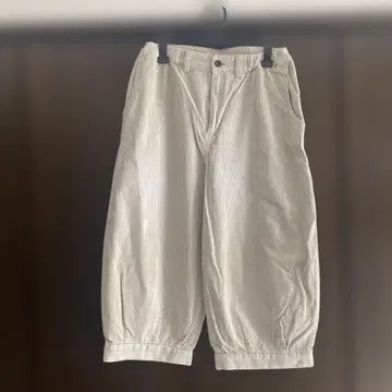 OHLALA 베이지 코듀로이 와이드 팬츠