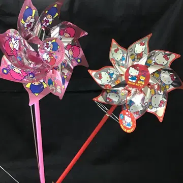 레트로 1989년 당시물 산리오 헬로키티 키키라라 풍차 세트