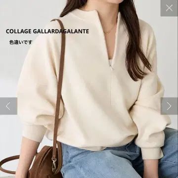 콜라주 개럴개런트 지퍼 맨투맨 라이크 니트