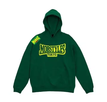 신상품 출시 미사용 MOBSTYLES 그린 후드 부착 후드티 사이즈 L