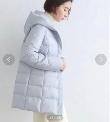 빅 사이즈! INDIVI 발수/출퇴근/샴브레이 후디드 미들 다운