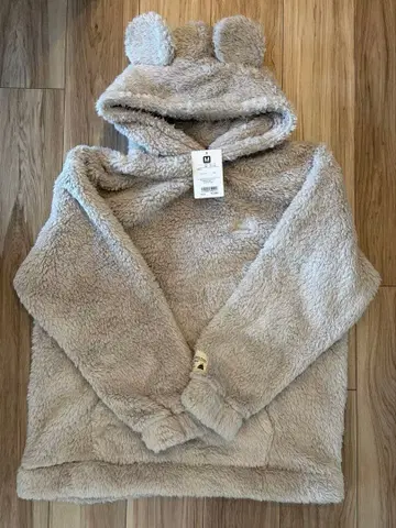 도쿄 디즈니 리조트 복슬복슬 후드티 그레이 M 사이즈