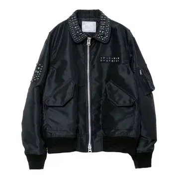 Sacai 스터디드 나일론 트윌 블루종