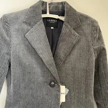 택 포함 새상품 LA-BREA 그레이 코듀로이 테일러드 자켓