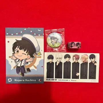 블루 록 특전 엽서 턱시도 마스킹 테이프 캔뱃지