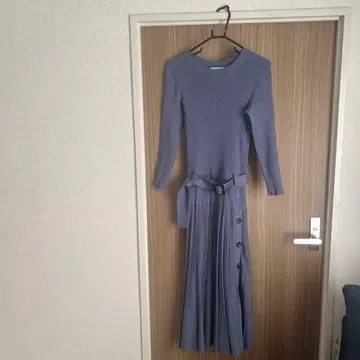 Mystrada 그레이 긴팔 니트 원피스