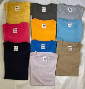 제조 중지 앤빌 anvil 컬러 셔츠 10개 세트 미사용 빈티지