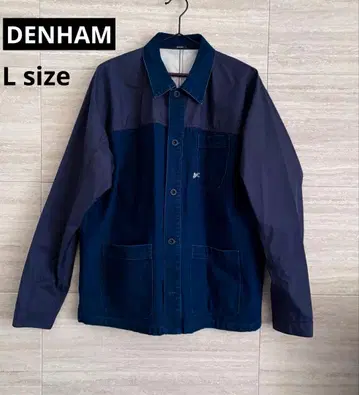 DENHAM 데님 나일론 배색 커버올 셔츠 자켓 L