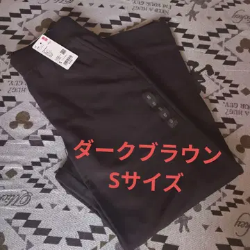 유니클로 웜 플리스 스트레이트 팬츠 다크 브라운