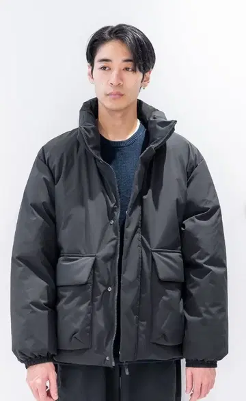 gu 방한 히트 테드 블루종 블랙 다운 자켓