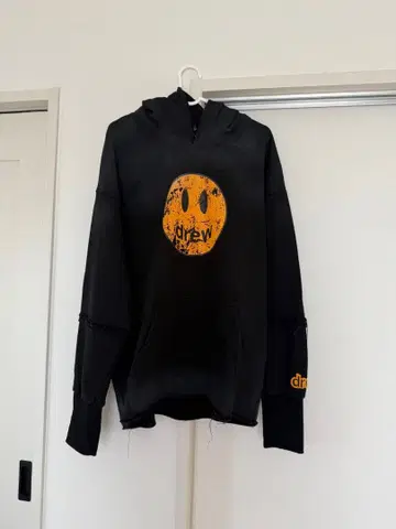 drew 후드 맨투맨 블랙