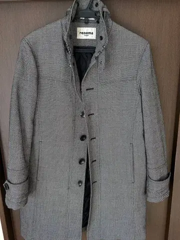 renoma 코트 그레이 체크