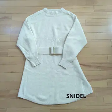 SNIDEL 아이보리 니트 원피스 긴팔