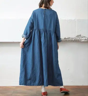 써니클라우드 kazumi님의 원단을 듬뿍 사용한 데님 원피스 NM