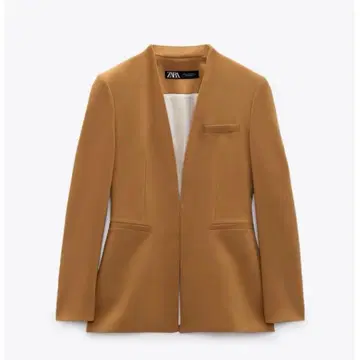 새상품 [ ZARA ] 노라펠 핏 블레이저 자켓 브라운 갈색 XS