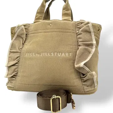 질 바이 질 스튜어트 토트백 프릴 캔버스 모카 베이지 73