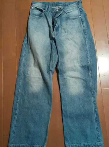 완판템 B.C.STOCK 와이드 스트레이트 데님 라이트 블루 S