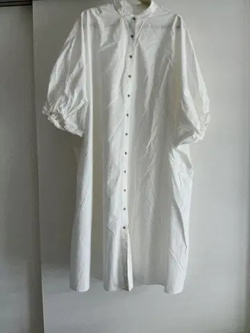 12/25까지 [ CAST ] 화이트 셔츠 드레스 벌룬 소매