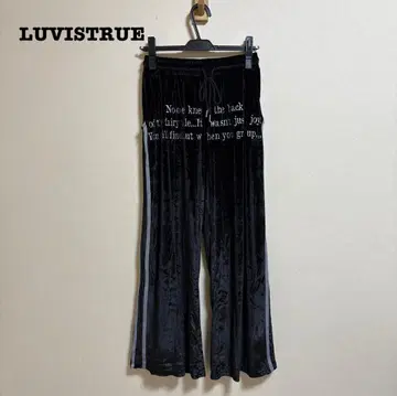 LUVISTRUE 벨벳 팬츠 벨로아 와이드 팬츠