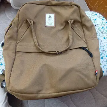 브라운 캔버스 백팩