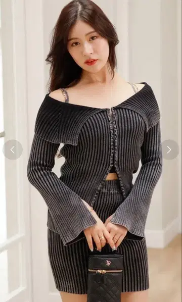 빅칼라 워시 니트 셋업 LIPSERVICE