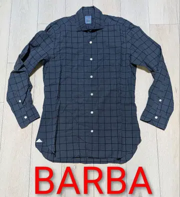 BARBA 바르바 셔츠 체크 사이즈 41