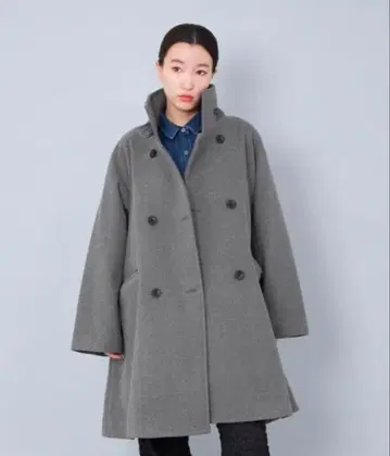 CITEN 스탠드 카라 미디 코트