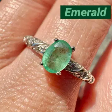 11NOV30-A 에메랄드 프리 사이즈 반지 silver925제