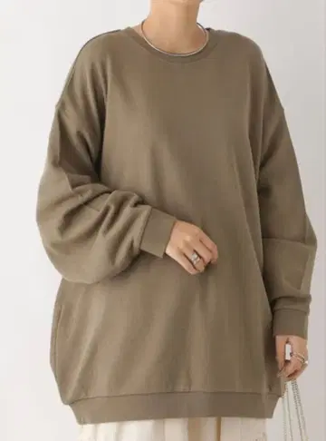 [ 택 포함 미사용 새상품 ] LEPSIM 오버 맨투맨 튜닉 카키