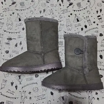 [ *미사용 새상품* ] 그레이 버튼 달린 어그 부츠 미들 부츠 숏부츠