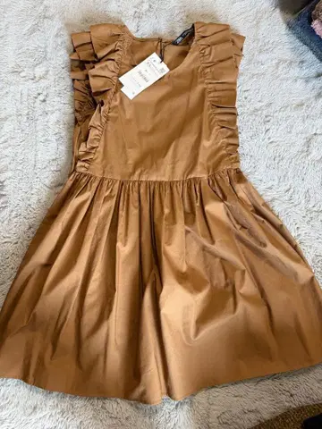 ZARA 브라운 슬리브리스 원피스 XS