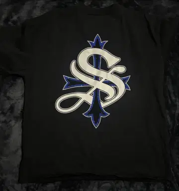 블랙 S 로고 T셔츠