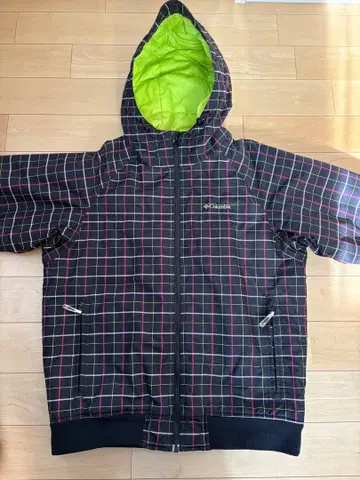 마운틴 후드티 블랙 체크 무늬 후드 부착