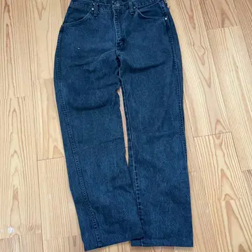 USA제 Wrangler 랭글러 블랙 데님 W33 블랙 컬러 선염