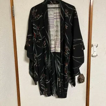 레트로 롱 겉옷 실크