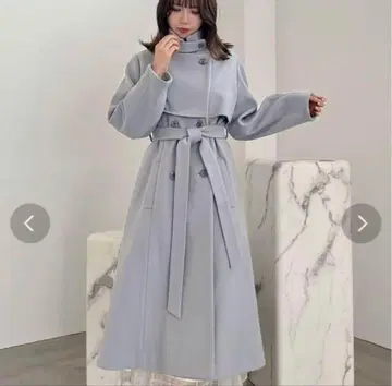 dazzlin 2WAY 컬러 레이디 코트 라이트 블루