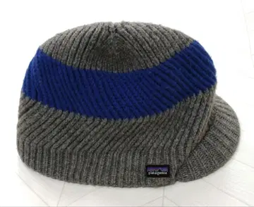 Patagonia 니트 모자 그레이/블루 스트라이프