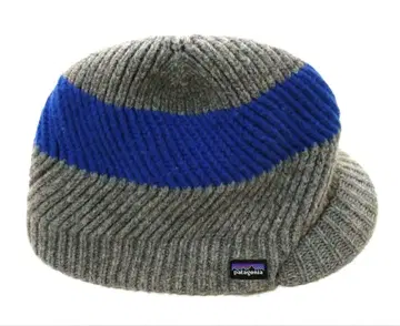 Patagonia 니트 모자 그레이/블루 스트라이프