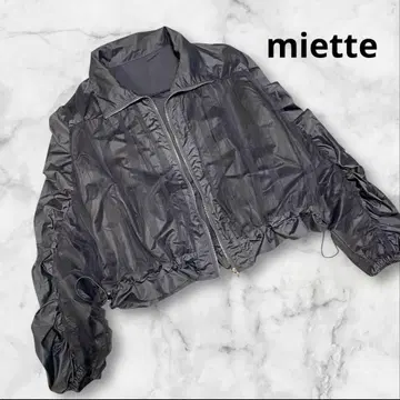 새상품급! miette 튤 레이어드 나일론 자켓 차콜