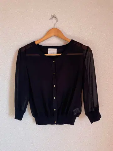 troisiemechaco 오부 소매 가디건