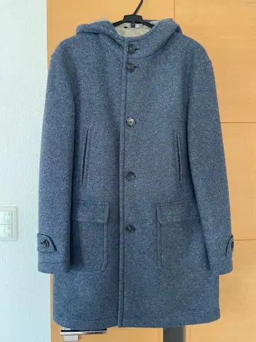 컨디션 최상 BARNEYS NEW YORK 후드 부착 울 코트