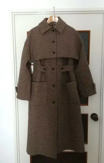 GU x rokh 체크 무늬 코트 S 사이즈