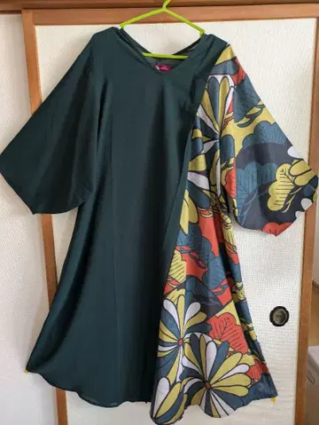 와모노야 카야 원피스 짙은 녹색