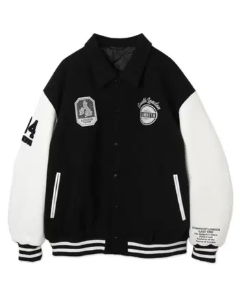 WEGO 바시티 자켓 블랙/화이트