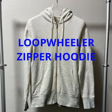 LOOPWHEELER 루프 휠러 지퍼 후디 오트밀 L 사이즈