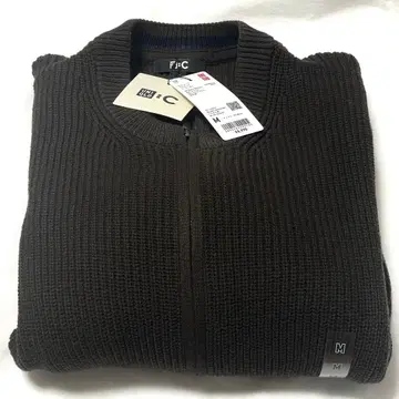 크루넥 풀 집업 가디건 유니클로c M