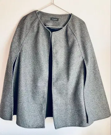 그레이 케이프 스타일 자켓