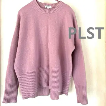 PLST 플라스테 니트 스웨터 긴팔 핑크 양모 캐시미어 익명 배송